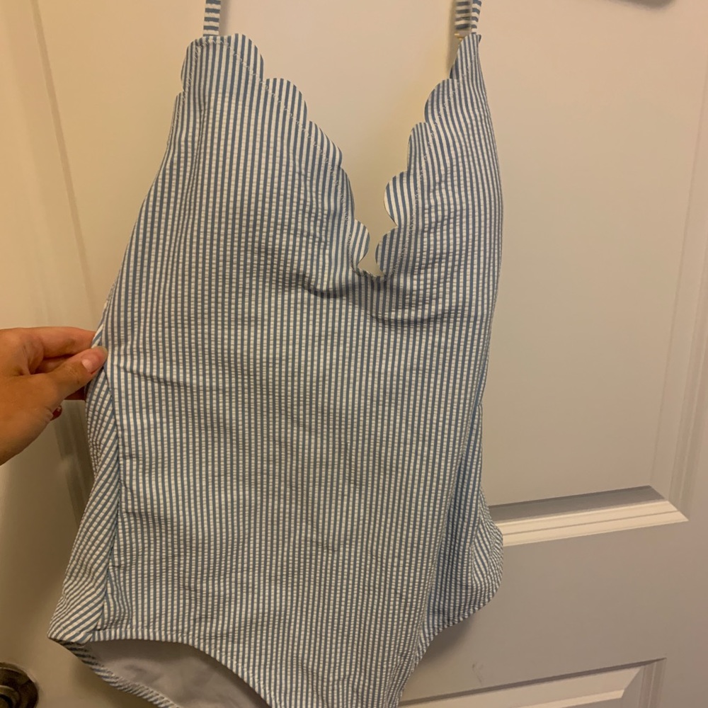 Jessica Simpson Striped One Piece Bikini